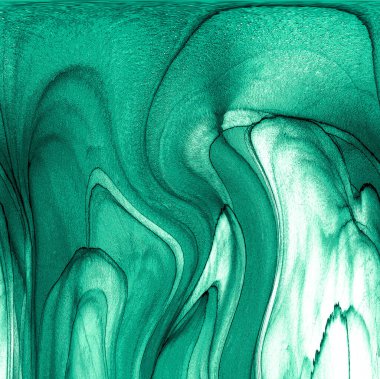 Alkol mürekkebi teknikli doğal akışkan resim. Yumuşak rüya renkleri şeffaf dalgalı çizgiler oluşturur.