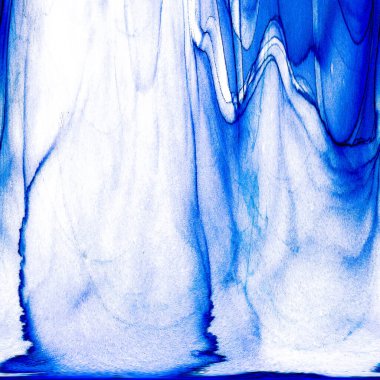 Alkol mürekkebi teknikli doğal akışkan resim. Yumuşak rüya renkleri şeffaf dalgalı çizgiler oluşturur.