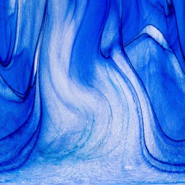 Alkol mürekkebi teknikli doğal akışkan resim. Yumuşak rüya renkleri şeffaf dalgalı çizgiler oluşturur.