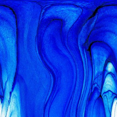 Alkol mürekkebi teknikli doğal akışkan resim. Yumuşak rüya renkleri şeffaf dalgalı çizgiler oluşturur.