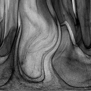 Alkol mürekkebi teknikli doğal akışkan resim. Yumuşak rüya renkleri şeffaf dalgalı çizgiler oluşturur.