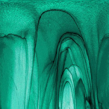 Alkol mürekkebi teknikli doğal akışkan resim. Yumuşak rüya renkleri şeffaf dalgalı çizgiler oluşturur.