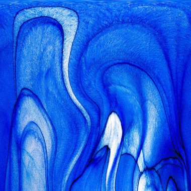 Alkol mürekkebi teknikli doğal akışkan resim. Yumuşak rüya renkleri şeffaf dalgalı çizgiler oluşturur.