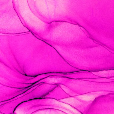 Alkol mürekkebi teknikli doğal akışkan resim. Yumuşak rüya renkleri şeffaf dalgalı çizgiler oluşturur.