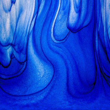 Alkol mürekkebi teknikli doğal akışkan resim. Yumuşak rüya renkleri şeffaf dalgalı çizgiler oluşturur.