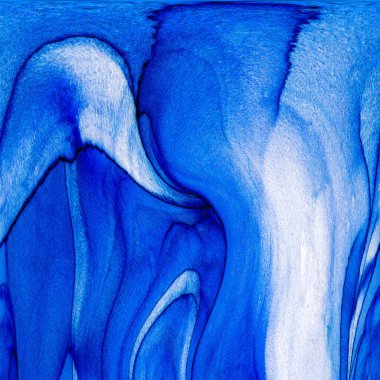 Alkol mürekkebi teknikli doğal akışkan resim. Yumuşak rüya renkleri şeffaf dalgalı çizgiler oluşturur.