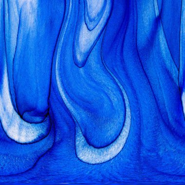 Alkol mürekkebi teknikli doğal akışkan resim. Yumuşak rüya renkleri şeffaf dalgalı çizgiler oluşturur.