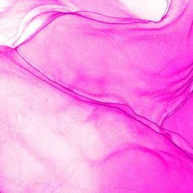 Alkol mürekkebi teknikli doğal akışkan resim. Yumuşak rüya renkleri şeffaf dalgalı çizgiler oluşturur.