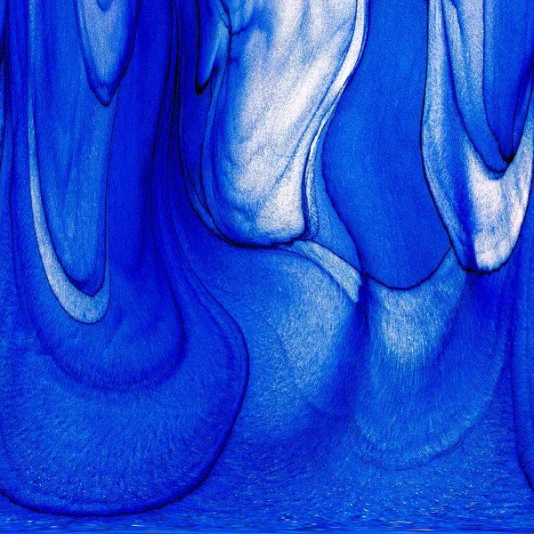 Alkol mürekkebi teknikli doğal akışkan resim. Yumuşak rüya renkleri şeffaf dalgalı çizgiler oluşturur.