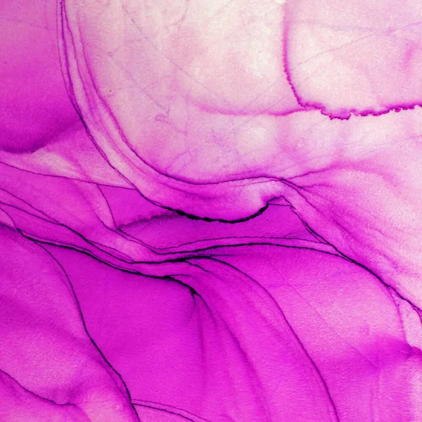 Alkol mürekkebi teknikli doğal akışkan resim. Yumuşak rüya renkleri şeffaf dalgalı çizgiler oluşturur.