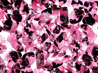 Pembe. Yeşil. Mavi. Mor. Kahverengi. Doğal Kuvars. Buz küpü biçimi arkaplanı