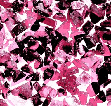 Pembe. Yeşil. Mavi. Mor. Kahverengi. Doğal Kuvars. Buz küpü biçimi arkaplanı