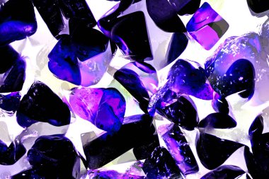 Pembe. Yeşil. Mavi. Mor. Kahverengi. Doğal Kuvars. Buz küpü biçimi arkaplanı