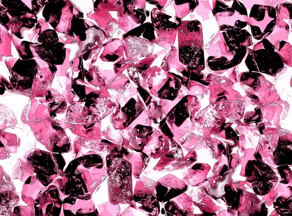 Pembe. Yeşil. Mavi. Mor. Kahverengi. Doğal Kuvars. Buz küpü biçimi arkaplanı