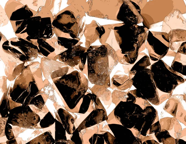 Pembe. Yeşil. Mavi. Mor. Kahverengi. Doğal Kuvars. Buz küpü biçimi arkaplanı