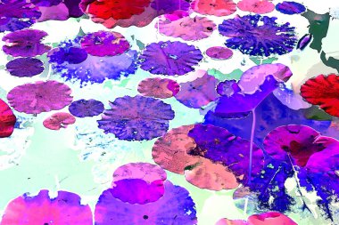 Lotus yaprağı ormanı. Çevre sorunları. Düz dizayn. Yüksek kalite vektör çizimi. Arkaplan deseni.