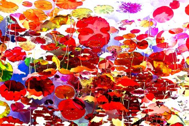 Lotus yaprağı ormanı. Çevre sorunları. Düz dizayn. Yüksek kalite vektör çizimi. Arkaplan deseni.