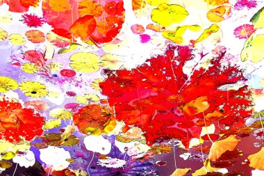 Lotus yaprağı ormanı. Çevre sorunları. Düz dizayn. Yüksek kalite vektör çizimi. Arkaplan deseni.