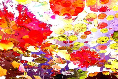 Lotus yaprağı ormanı. Çevre sorunları. Düz dizayn. Yüksek kalite vektör çizimi. Arkaplan deseni.