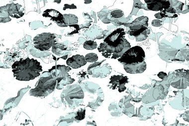 Lotus yaprağı ormanı. Çevre sorunları. Düz dizayn. Yüksek kalite vektör çizimi. Arkaplan deseni.