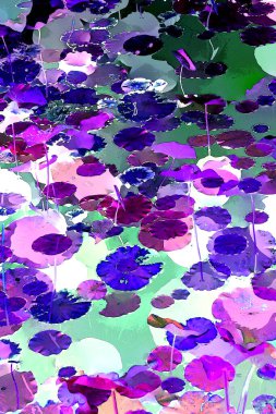 Lotus yaprağı ormanı. Çevre sorunları. Düz dizayn. Yüksek kalite vektör çizimi. Arkaplan deseni.