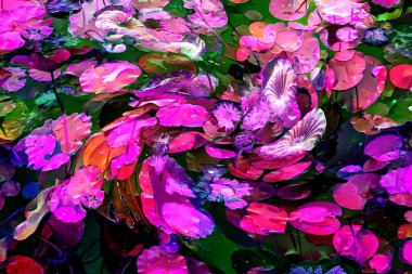 Lotus yaprağı ormanı. Çevre sorunları. Düz dizayn. Yüksek kalite vektör çizimi. Arkaplan deseni.