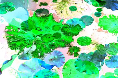 Lotus yaprağı ormanı. Çevre sorunları. Düz dizayn. Yüksek kalite vektör çizimi. Arkaplan deseni.