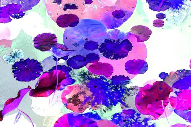 Lotus yaprağı ormanı. Çevre sorunları. Düz dizayn. Yüksek kalite vektör çizimi. Arkaplan deseni.