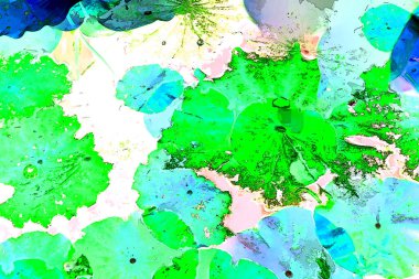 Lotus yaprağı ormanı. Çevre sorunları. Düz dizayn. Yüksek kalite vektör çizimi. Arkaplan deseni.