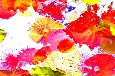 Lotus yaprağı ormanı. Çevre sorunları. Düz dizayn. Yüksek kalite vektör çizimi. Arkaplan deseni.