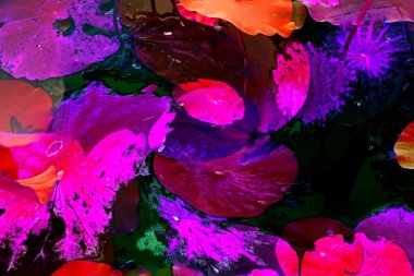 Lotus yaprağı ormanı. Çevre sorunları. Düz dizayn. Yüksek kalite vektör çizimi. Arkaplan deseni.