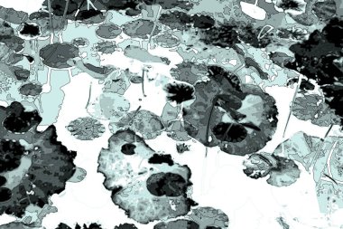 Lotus yaprağı ormanı. Çevre sorunları. Düz dizayn. Yüksek kalite vektör çizimi. Arkaplan deseni.