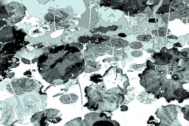 Lotus yaprağı ormanı. Çevre sorunları. Düz dizayn. Yüksek kalite vektör çizimi. Arkaplan deseni.