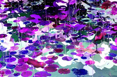 Lotus yaprağı ormanı. Çevre sorunları. Düz dizayn. Yüksek kalite vektör çizimi. Arkaplan deseni.