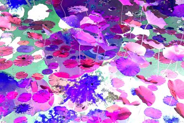 Lotus yaprağı ormanı. Çevre sorunları. Düz dizayn. Yüksek kalite vektör çizimi. Arkaplan deseni.