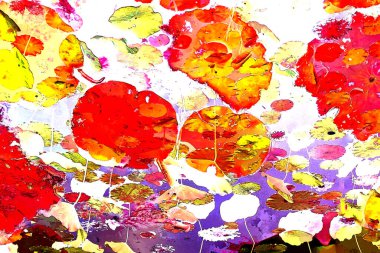 Lotus yaprağı ormanı. Çevre sorunları. Düz dizayn. Yüksek kalite vektör çizimi. Arkaplan deseni.