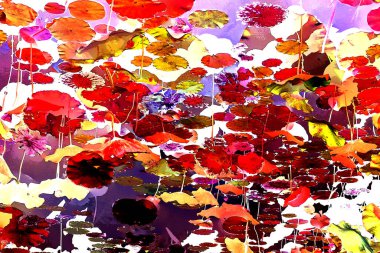 Nilüfer yaprakları, zarif arkaplan deseni