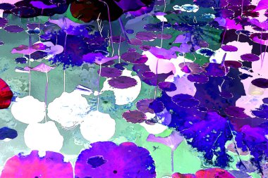 Nilüfer yaprakları, zarif arkaplan deseni