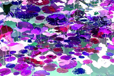 Nilüfer yaprakları, zarif arkaplan deseni