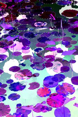 Nilüfer yaprakları, zarif arkaplan deseni