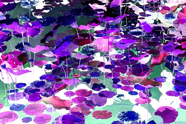 Lotus yaprağı ormanı. Çevre sorunları. Düz dizayn. Yüksek kalite vektör çizimi. Arkaplan deseni.