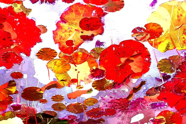 Lotus yaprağı ormanı. Çevre sorunları. Düz dizayn. Yüksek kalite vektör çizimi. Arkaplan deseni.