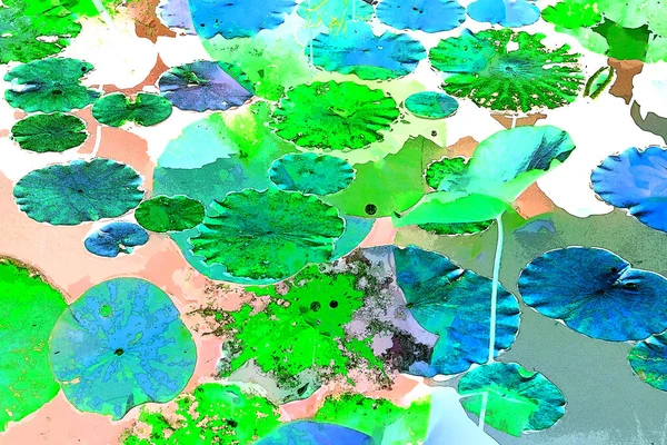 Lotus yaprağı ormanı. Çevre sorunları. Düz dizayn. Yüksek kalite vektör çizimi. Arkaplan deseni.