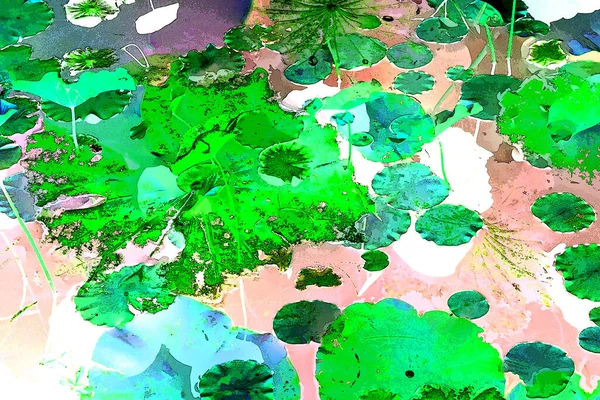 Lotus yaprağı ormanı. Çevre sorunları. Düz dizayn. Yüksek kalite vektör çizimi. Arkaplan deseni.