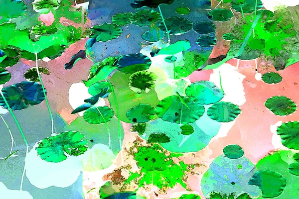 Lotus yaprağı ormanı. Çevre sorunları. Düz dizayn. Yüksek kalite vektör çizimi. Arkaplan deseni.