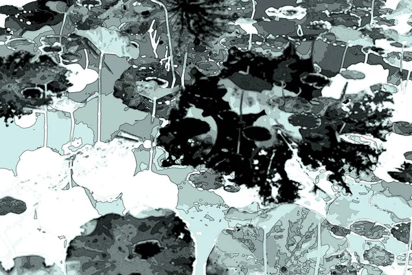 Lotus yaprağı ormanı. Çevre sorunları. Düz dizayn. Yüksek kalite vektör çizimi. Arkaplan deseni.