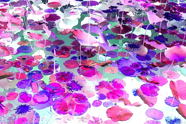 Lotus yaprağı ormanı. Çevre sorunları. Düz dizayn. Yüksek kalite vektör çizimi. Arkaplan deseni.