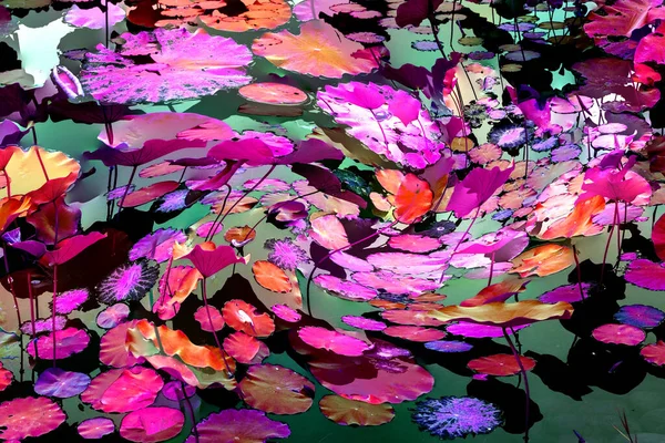 Lotus yaprağı ormanı. Çevre sorunları. Düz dizayn. Yüksek kalite vektör çizimi. Arkaplan deseni.