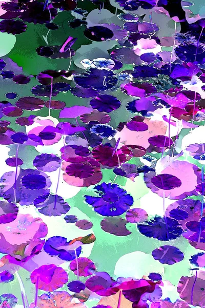 Lotus yaprağı ormanı. Çevre sorunları. Düz dizayn. Yüksek kalite vektör çizimi. Arkaplan deseni.