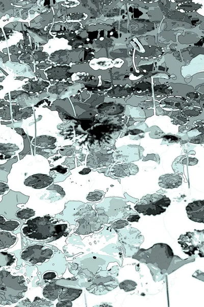 Lotus yaprağı ormanı. Çevre sorunları. Düz dizayn. Yüksek kalite vektör çizimi. Arkaplan deseni.